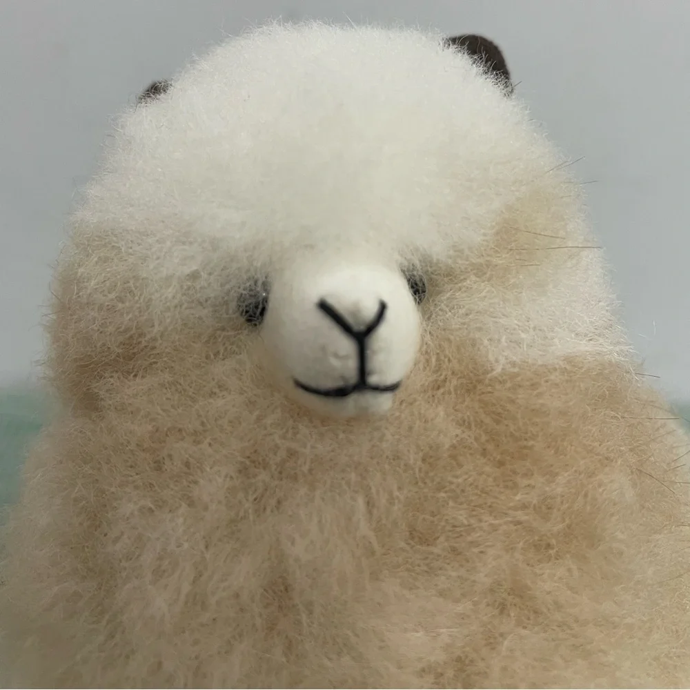 Plush Alpaca Stuffed Animal - Cream and Tan